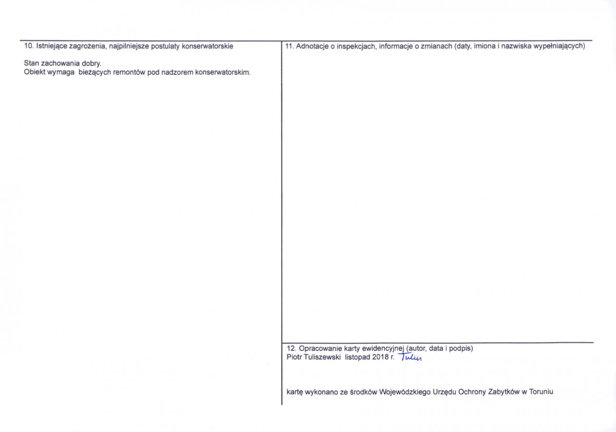 KEZN - Karta obiektu niewpisanego do rejestru, skan nr 2