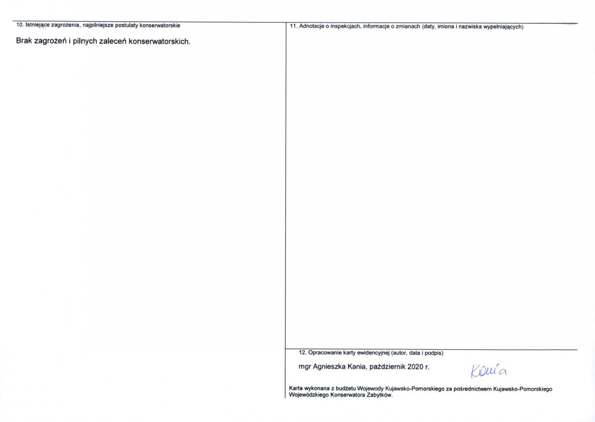 KEZN - Karta obiektu niewpisanego do rejestru, skan nr 2