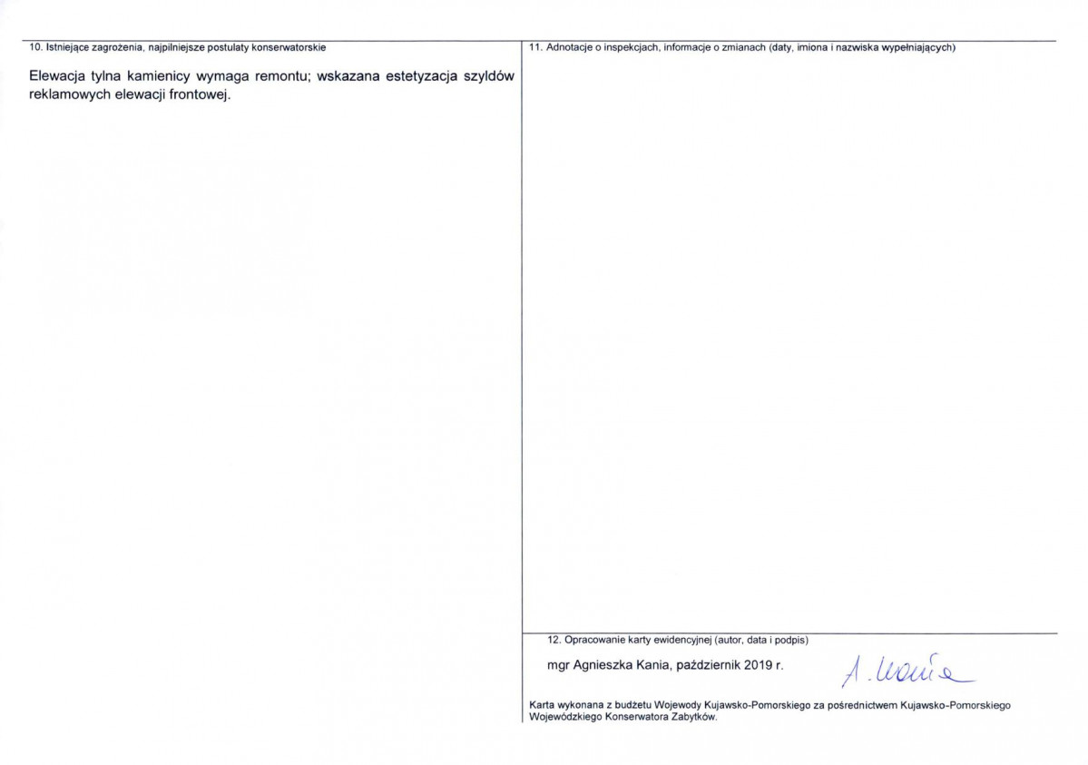 KEZN - Karta obiektu niewpisanego do rejestru, skan nr 2