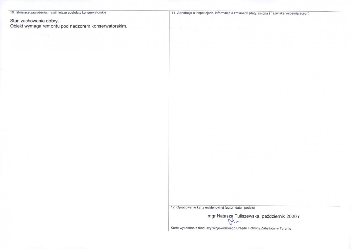 KEZN - Karta obiektu niewpisanego do rejestru, skan nr 2