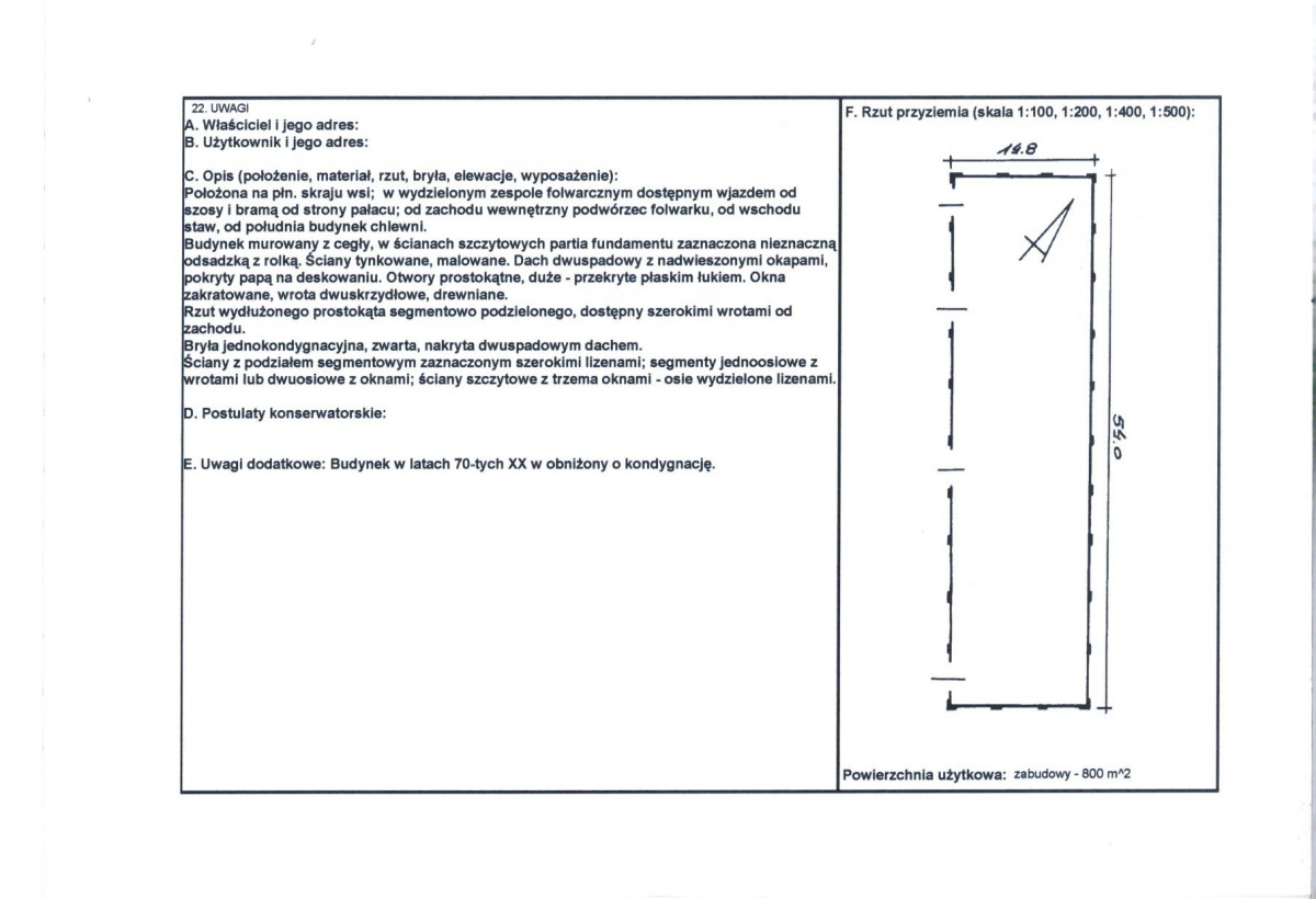 KEZN - Karta obiektu niewpisanego do rejestru, skan nr 2