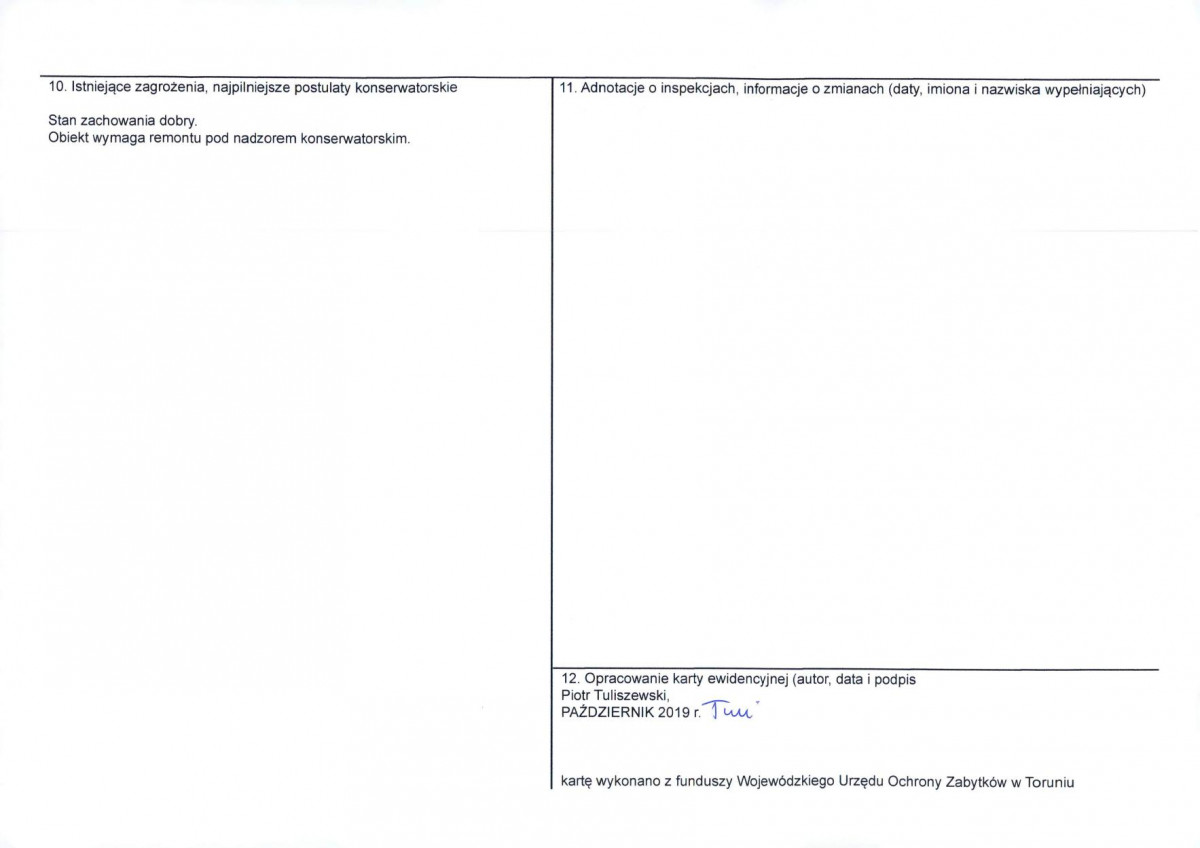 KEZN - Karta obiektu niewpisanego do rejestru, skan nr 2