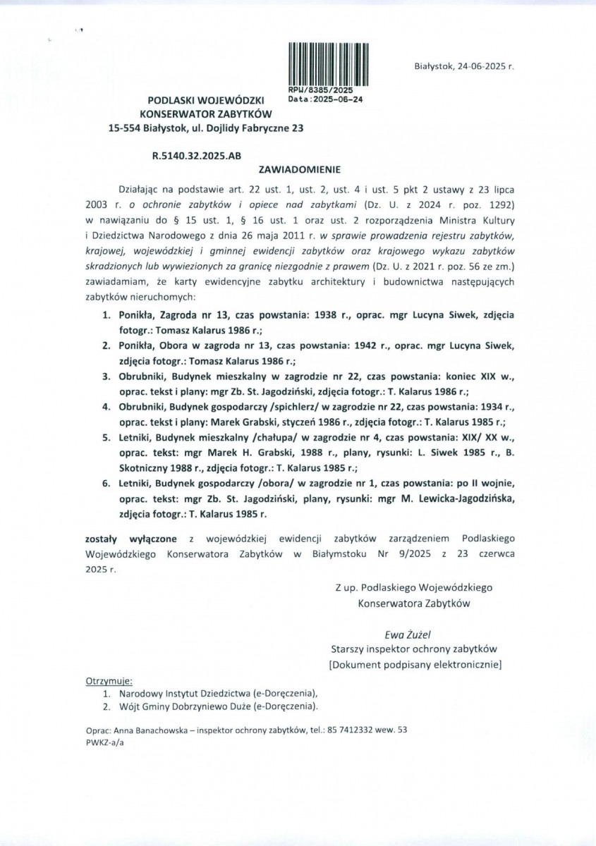 wyl - Wyłączenie z ewidencji, skan nr 1