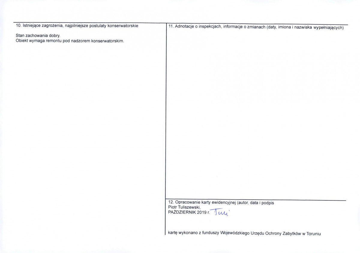 KEZN - Karta obiektu niewpisanego do rejestru, skan nr 2