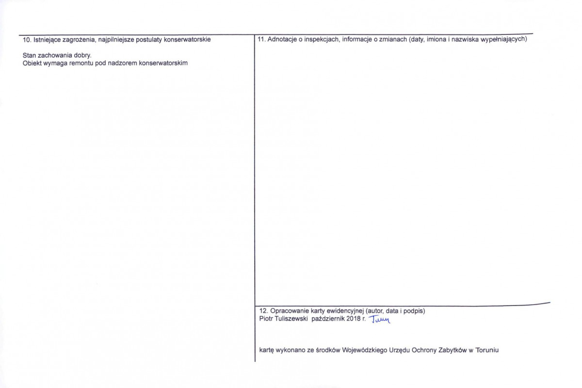 KEZN - Karta obiektu niewpisanego do rejestru, skan nr 2