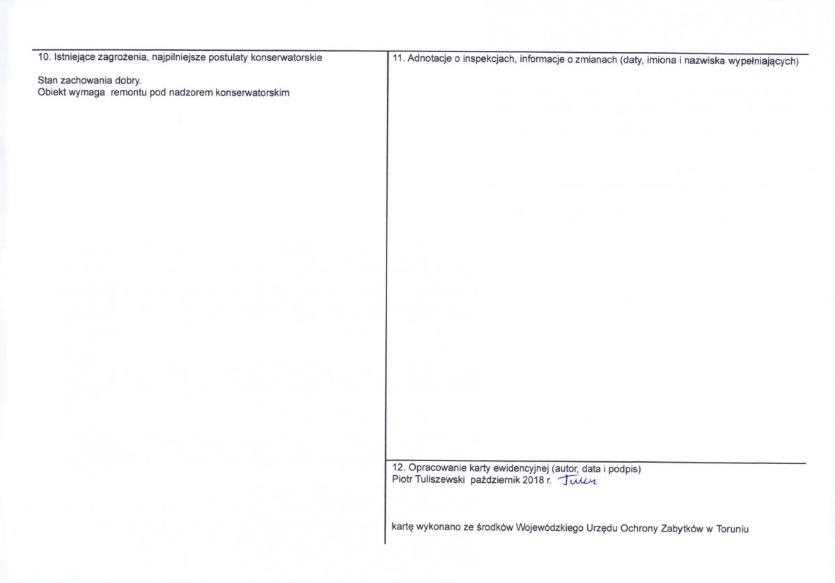 KEZN - Karta obiektu niewpisanego do rejestru, skan nr 2