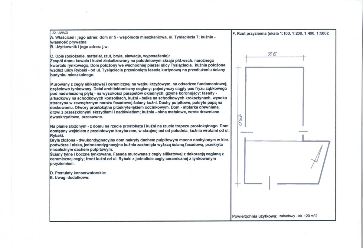 KEZN - Karta obiektu niewpisanego do rejestru, skan nr 2