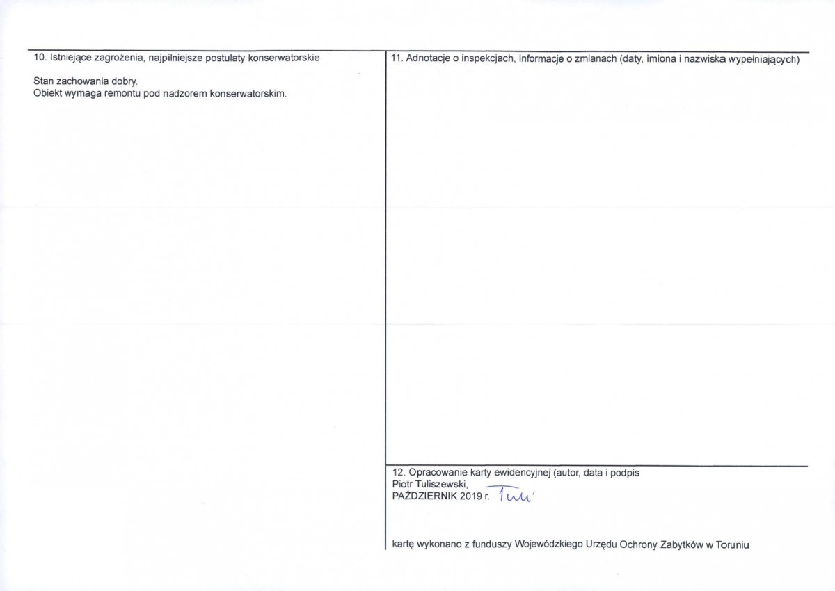 KEZN - Karta obiektu niewpisanego do rejestru, skan nr 2