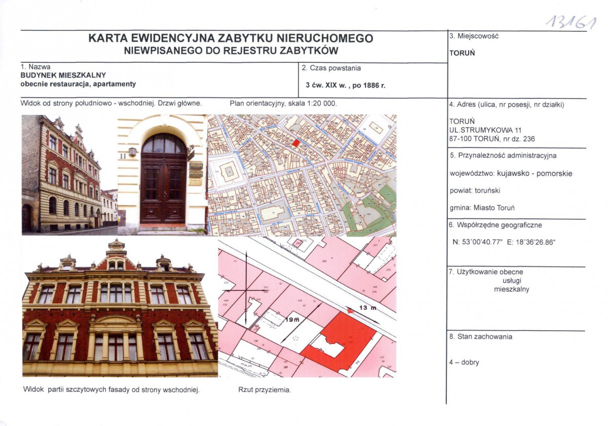 KEZN - Karta obiektu niewpisanego do rejestru, skan nr 1