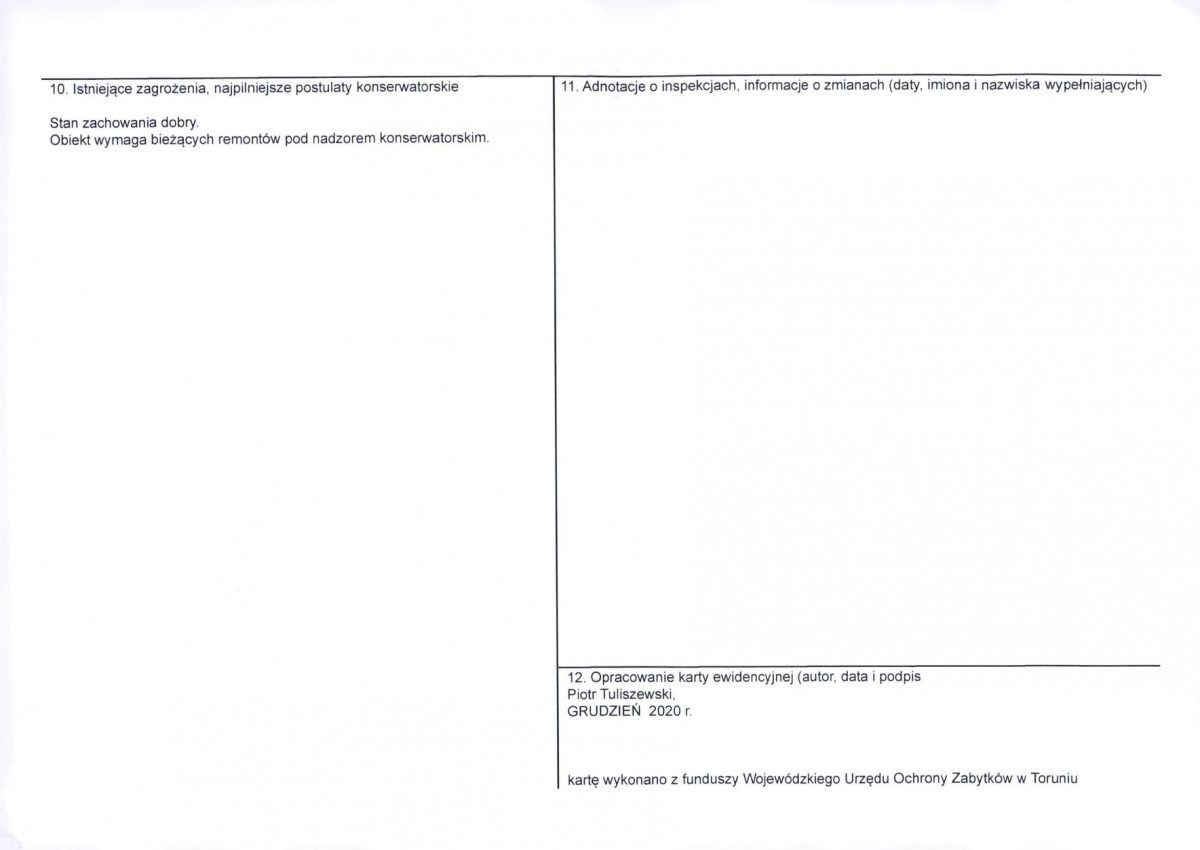 KEZN - Karta obiektu niewpisanego do rejestru, skan nr 2