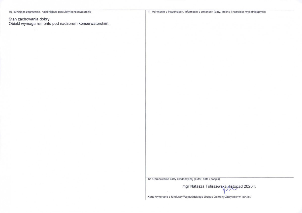 KEZN - Karta obiektu niewpisanego do rejestru, skan nr 2