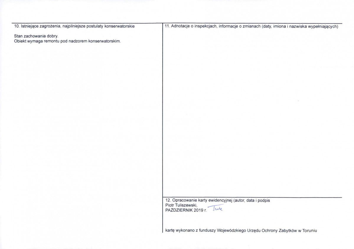KEZN - Karta obiektu niewpisanego do rejestru, skan nr 2