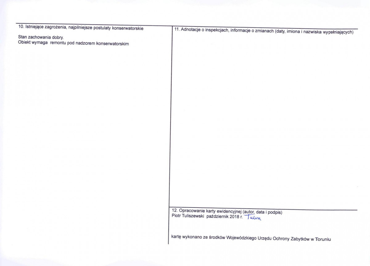 KEZN - Karta obiektu niewpisanego do rejestru, skan nr 2