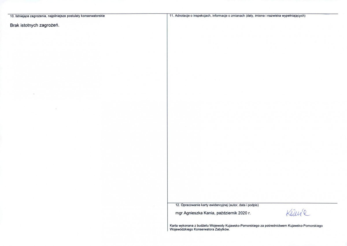 KEZN - Karta obiektu niewpisanego do rejestru, skan nr 2