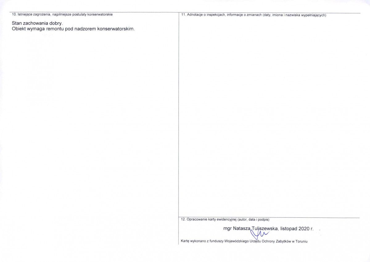 KEZN - Karta obiektu niewpisanego do rejestru, skan nr 2