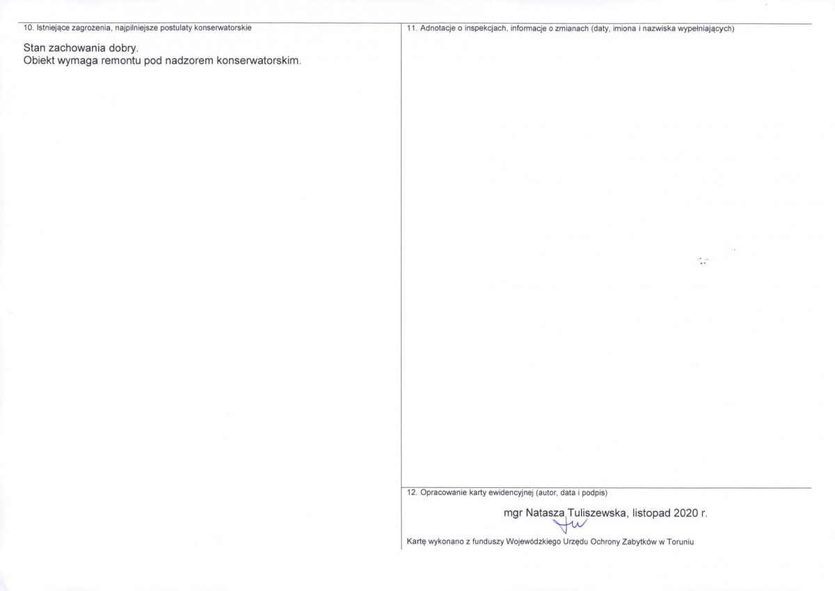 KEZN - Karta obiektu niewpisanego do rejestru, skan nr 2