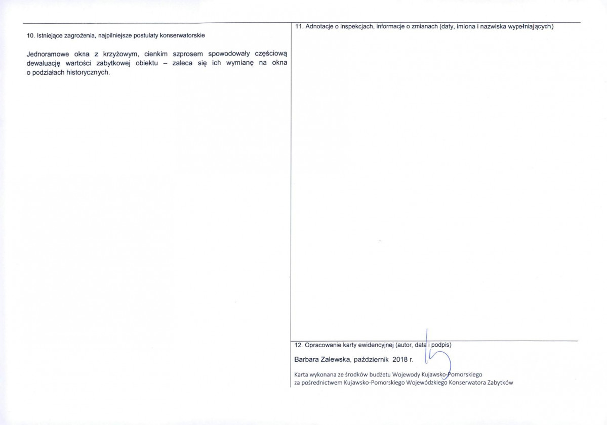 KEZN - Karta obiektu niewpisanego do rejestru, skan nr 2