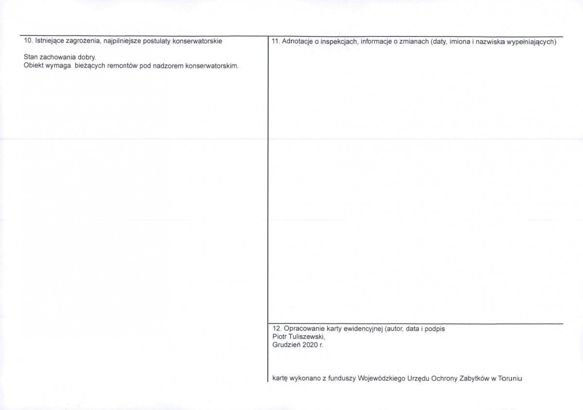 KEZN - Karta obiektu niewpisanego do rejestru, skan nr 2