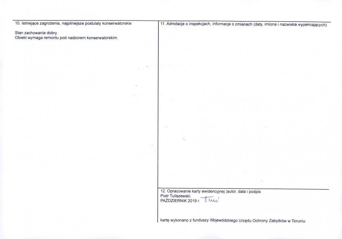 KEZN - Karta obiektu niewpisanego do rejestru, skan nr 2