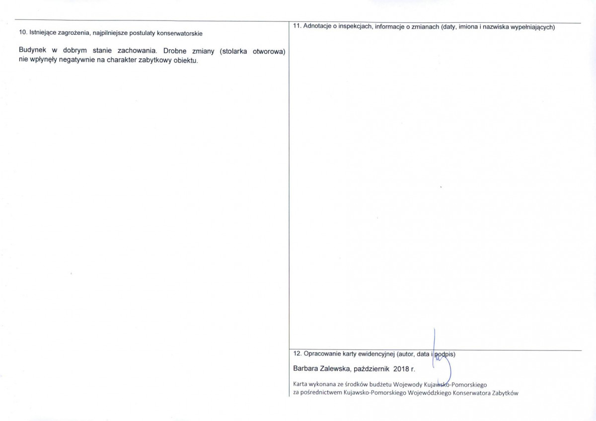 KEZN - Karta obiektu niewpisanego do rejestru, skan nr 2