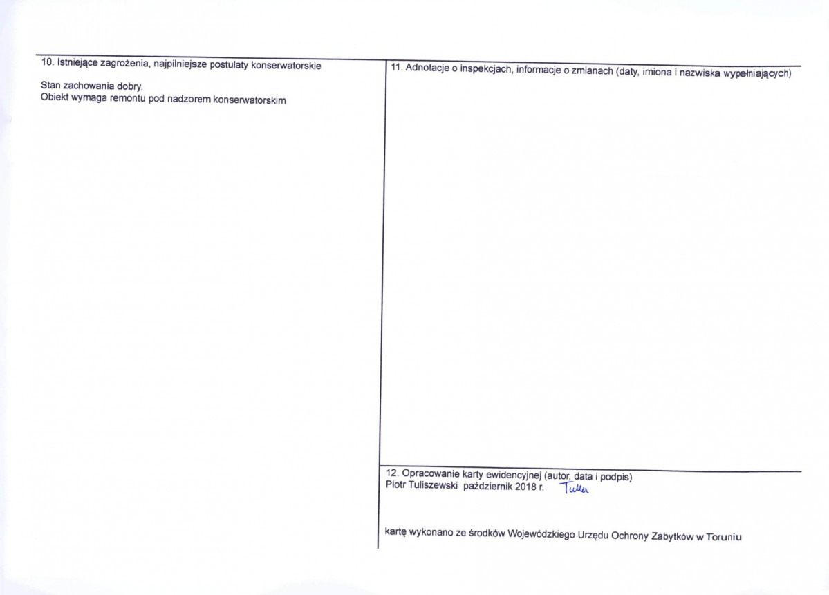 KEZN - Karta obiektu niewpisanego do rejestru, skan nr 2