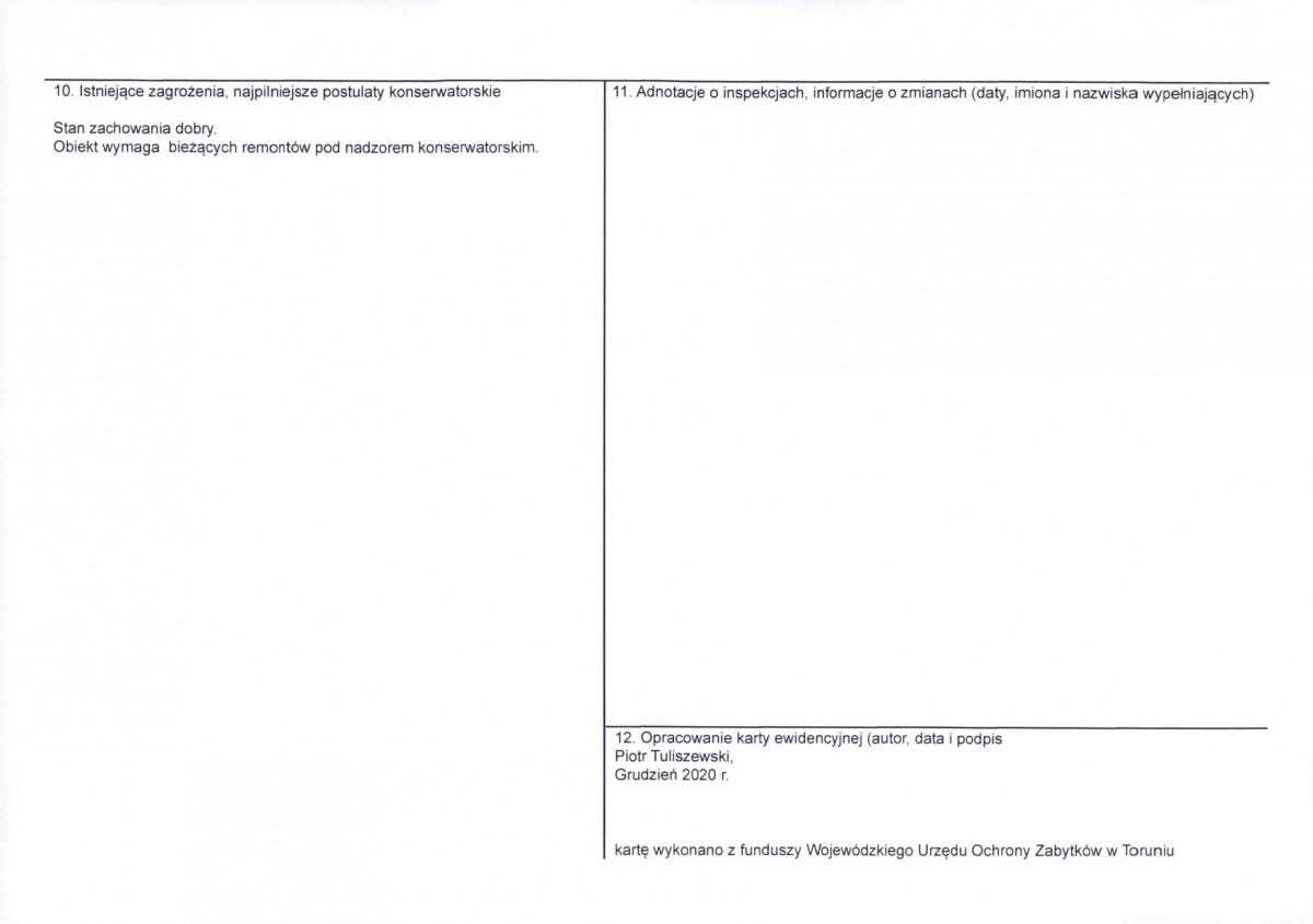 KEZN - Karta obiektu niewpisanego do rejestru, skan nr 2