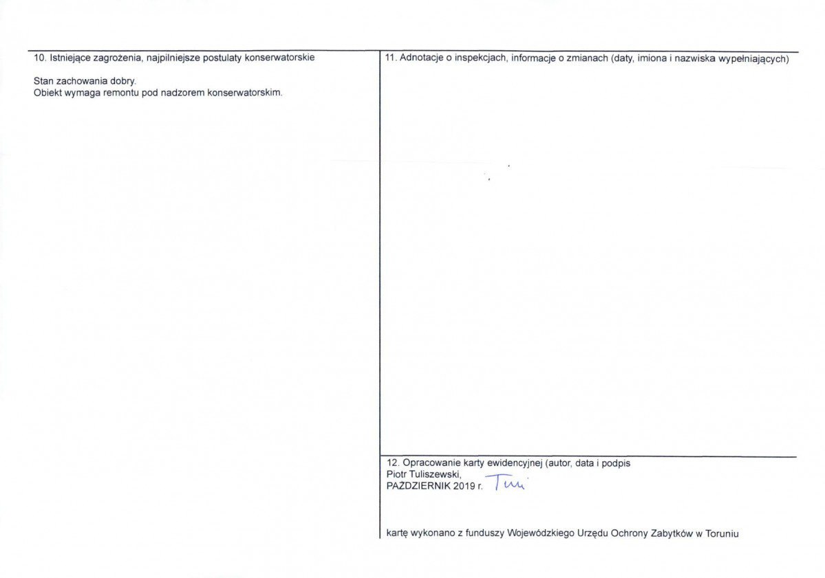 KEZN - Karta obiektu niewpisanego do rejestru, skan nr 2