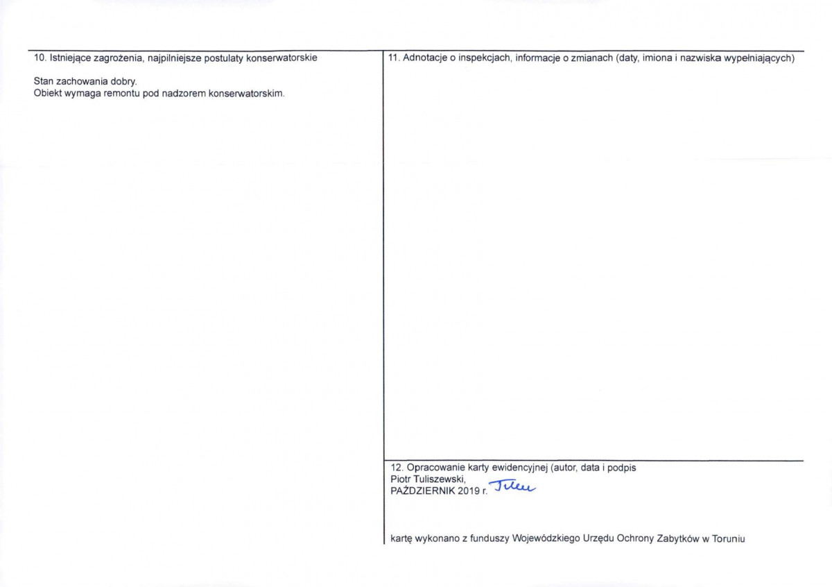 KEZN - Karta obiektu niewpisanego do rejestru, skan nr 2