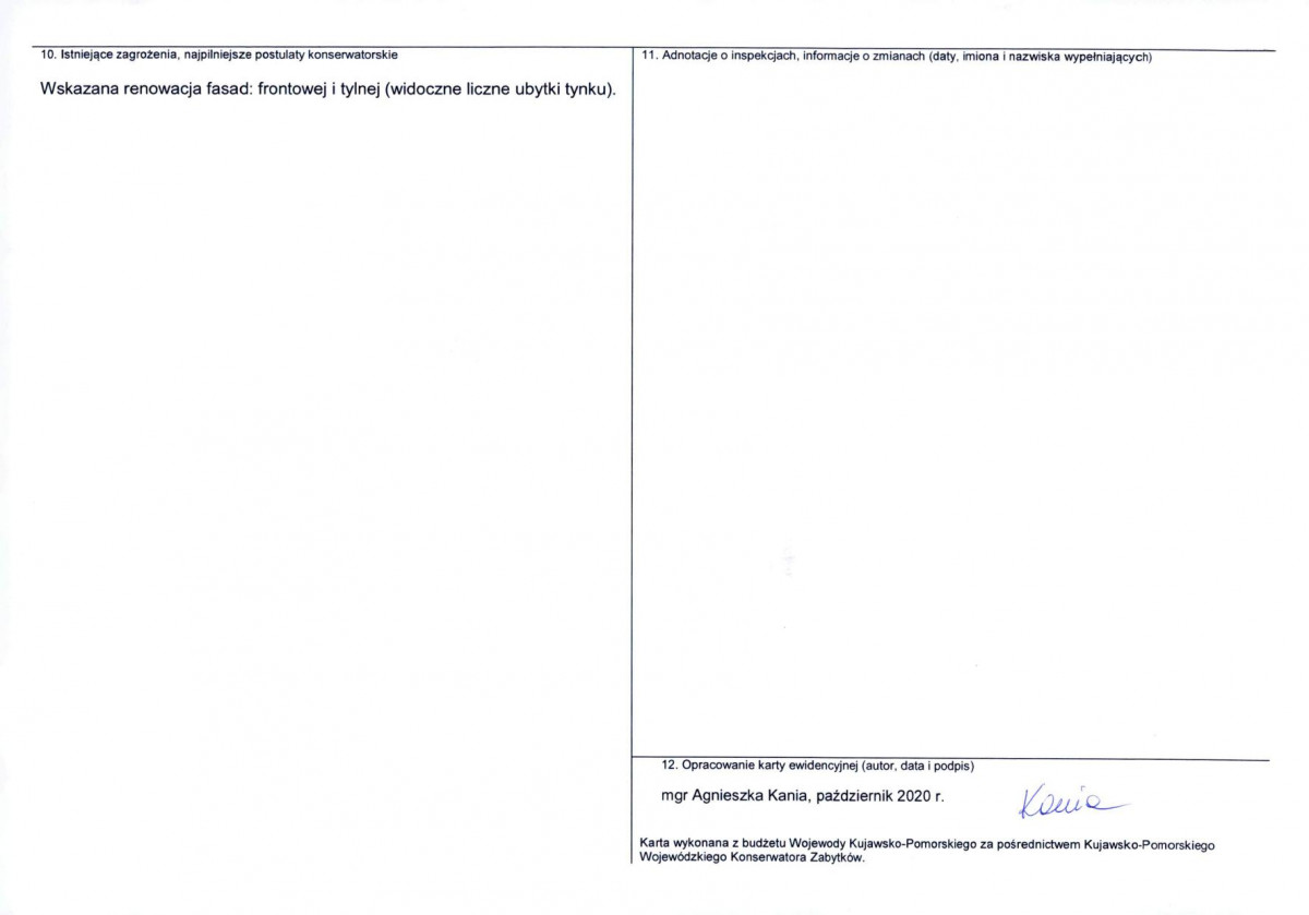 KEZN - Karta obiektu niewpisanego do rejestru, skan nr 2