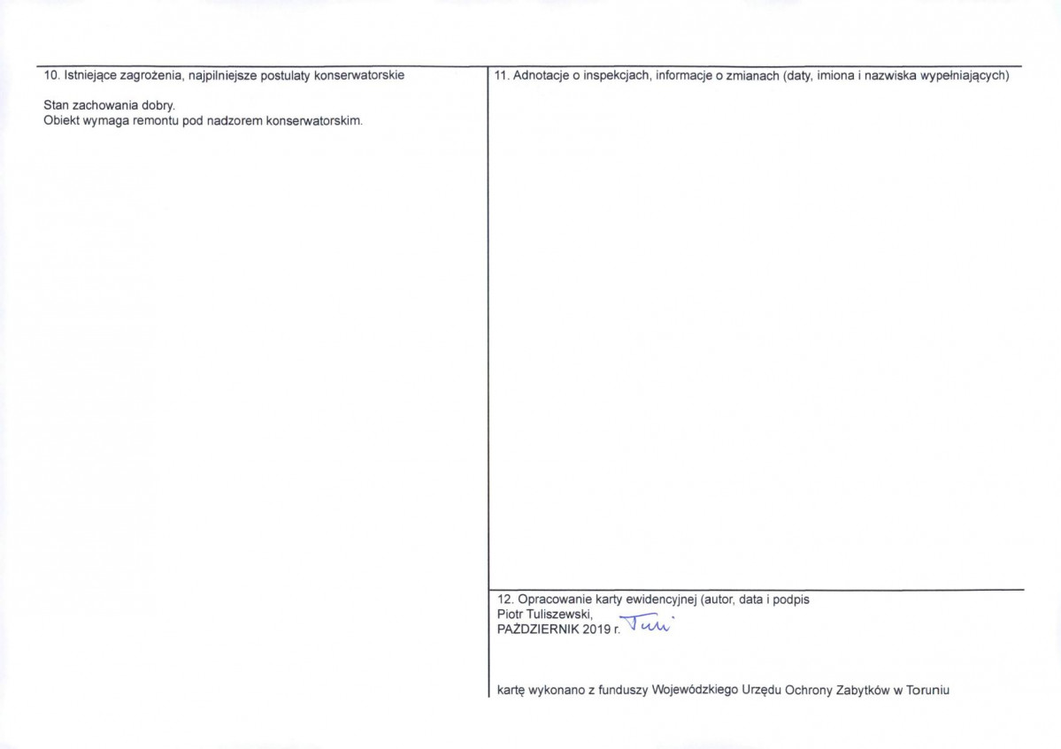 KEZN - Karta obiektu niewpisanego do rejestru, skan nr 2
