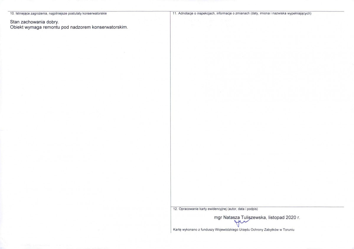 KEZN - Karta obiektu niewpisanego do rejestru, skan nr 2