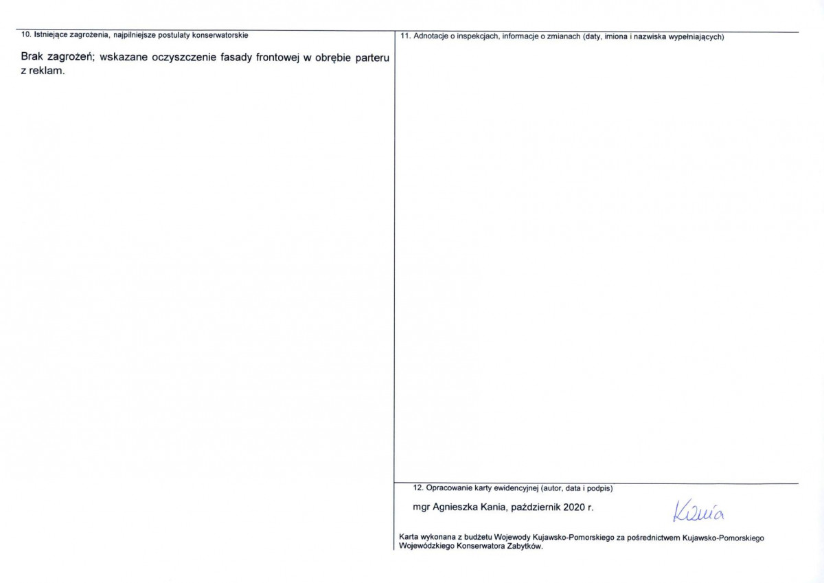KEZN - Karta obiektu niewpisanego do rejestru, skan nr 2