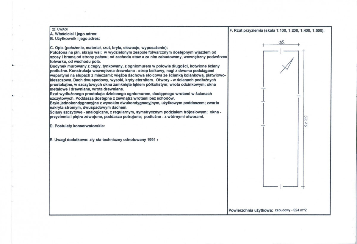 KEZN - Karta obiektu niewpisanego do rejestru, skan nr 2