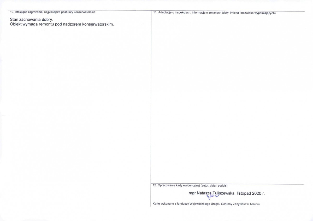 KEZN - Karta obiektu niewpisanego do rejestru, skan nr 2