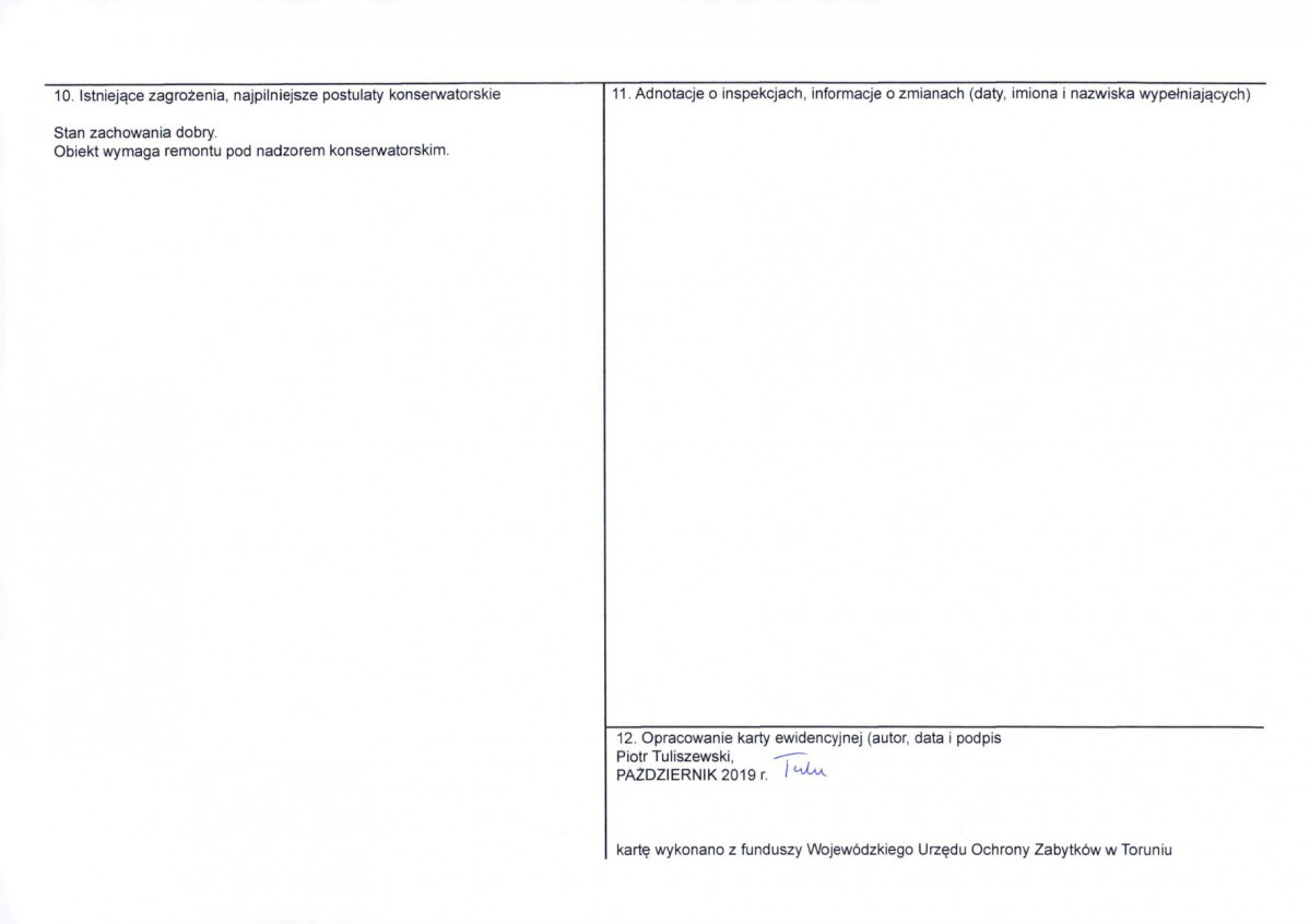 KEZN - Karta obiektu niewpisanego do rejestru, skan nr 2