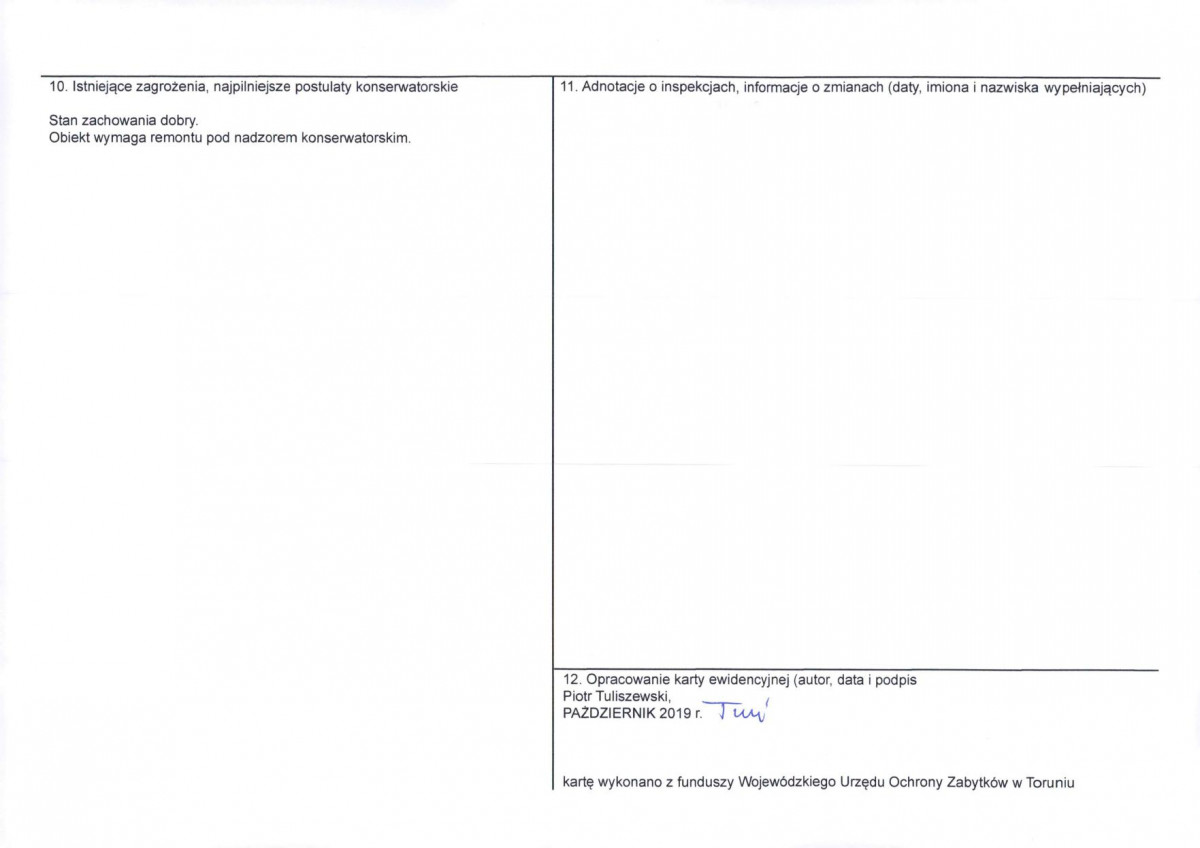 KEZN - Karta obiektu niewpisanego do rejestru, skan nr 2