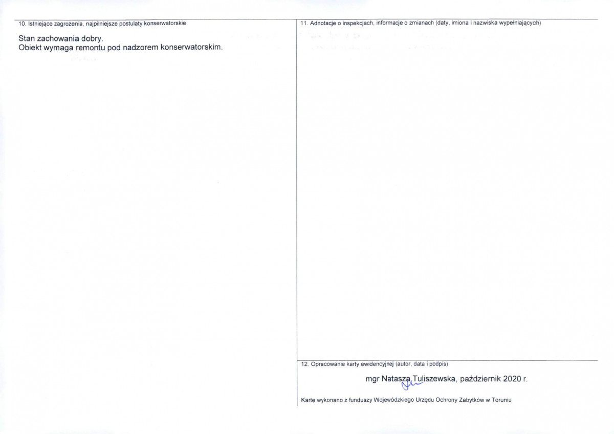 KEZN - Karta obiektu niewpisanego do rejestru, skan nr 2