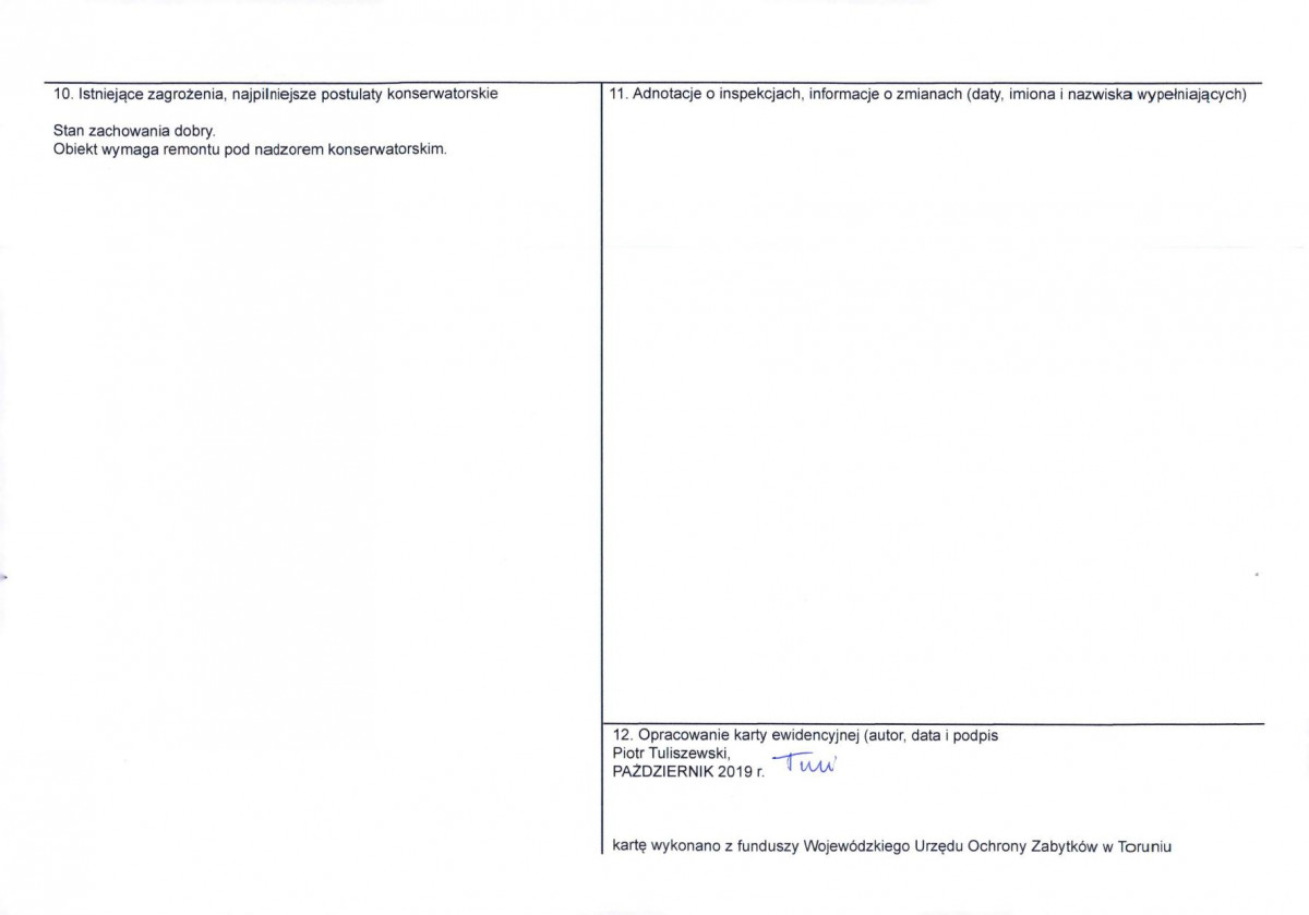 KEZN - Karta obiektu niewpisanego do rejestru, skan nr 2