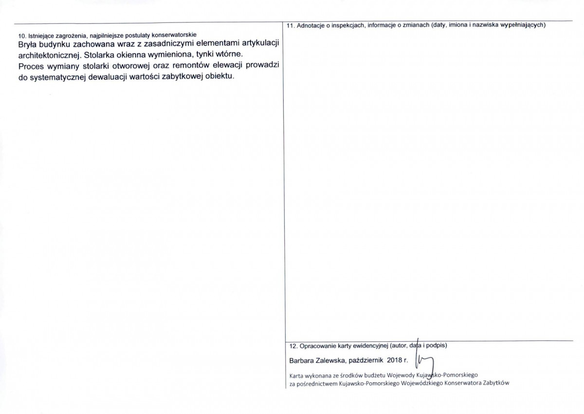 KEZN - Karta obiektu niewpisanego do rejestru, skan nr 2