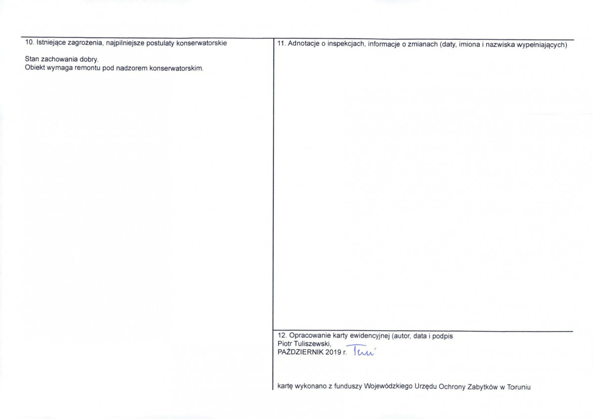 KEZN - Karta obiektu niewpisanego do rejestru, skan nr 2