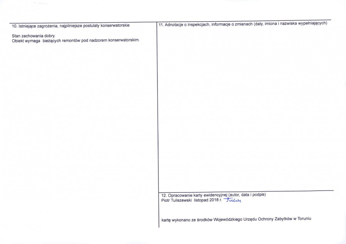 KEZN - Karta obiektu niewpisanego do rejestru, skan nr 2