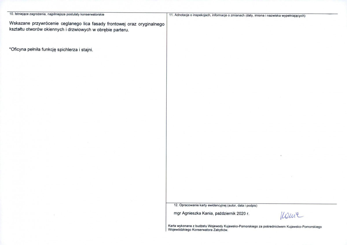 KEZN - Karta obiektu niewpisanego do rejestru, skan nr 2