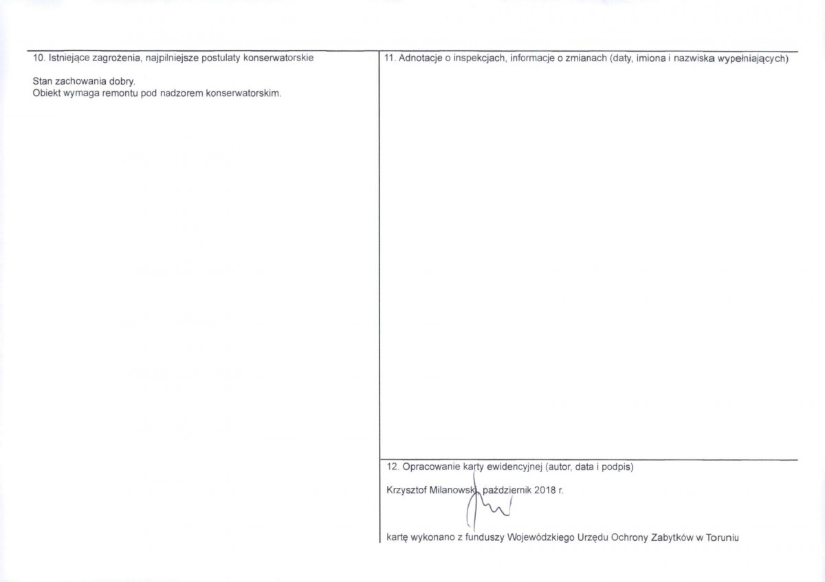 KEZN - Karta obiektu niewpisanego do rejestru, skan nr 2