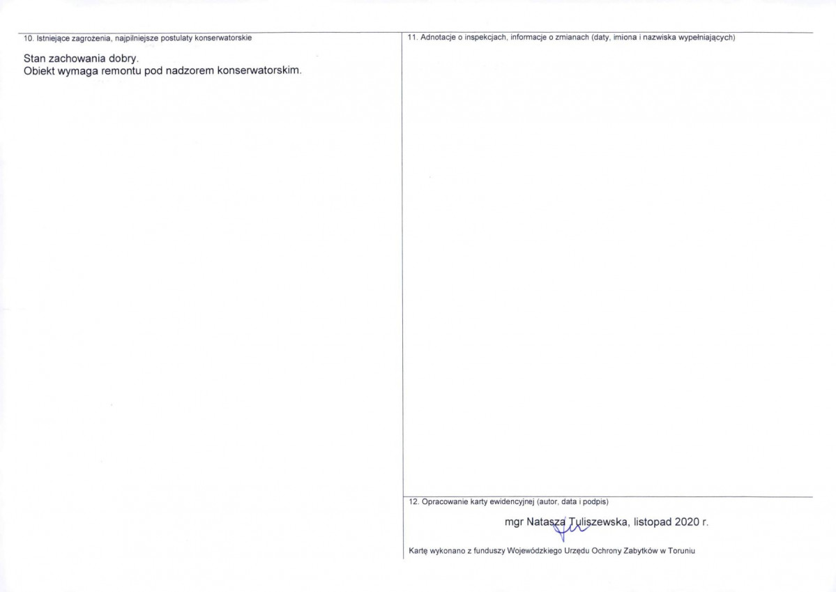 KEZN - Karta obiektu niewpisanego do rejestru, skan nr 2