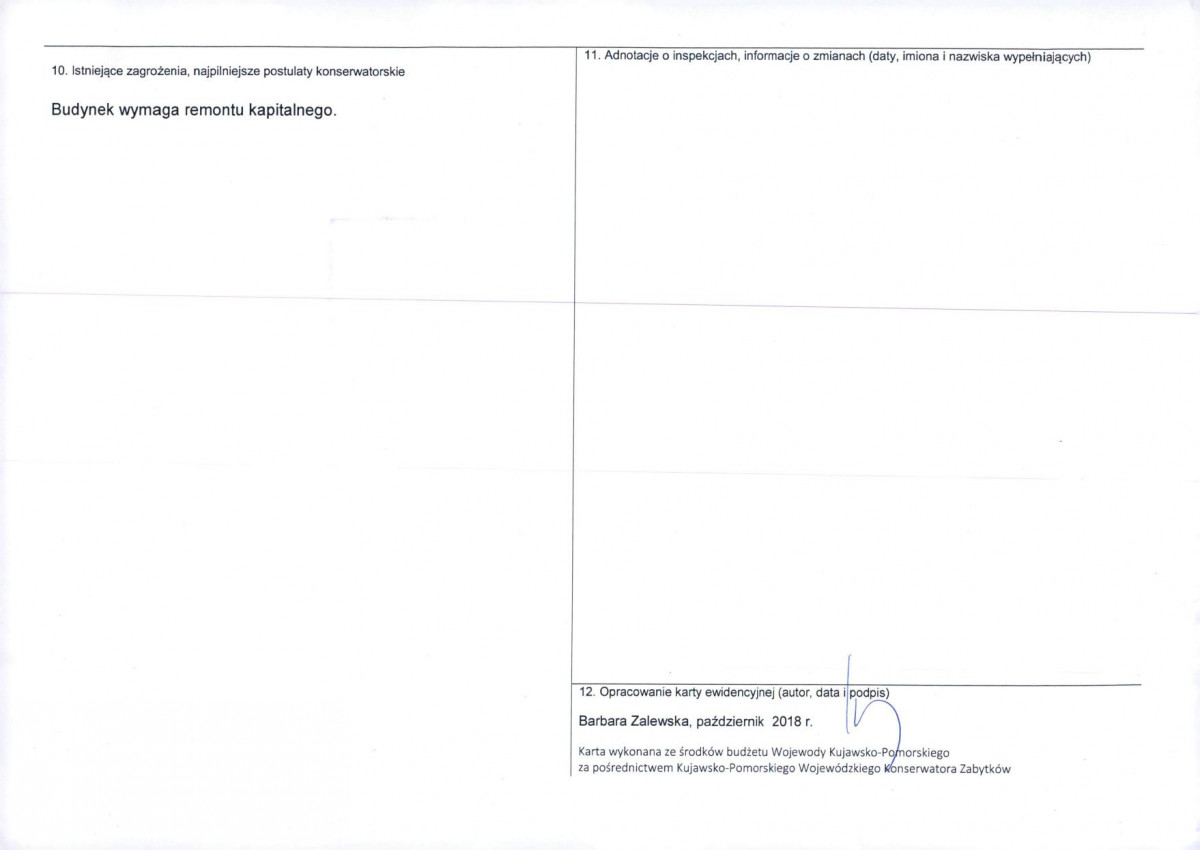 KEZN - Karta obiektu niewpisanego do rejestru, skan nr 2