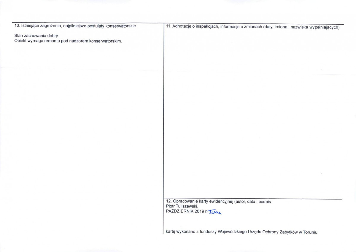 KEZN - Karta obiektu niewpisanego do rejestru, skan nr 2