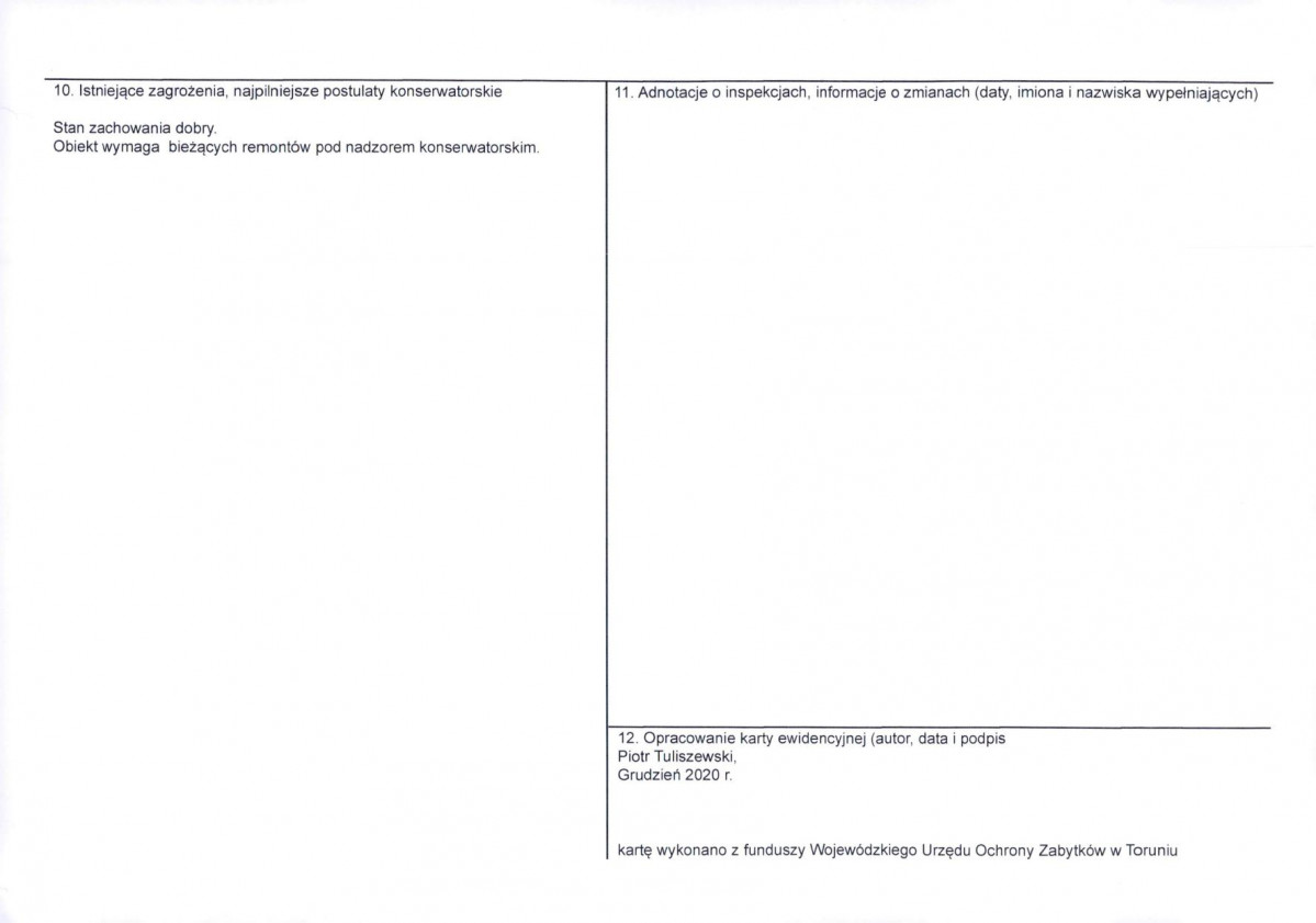 KEZN - Karta obiektu niewpisanego do rejestru, skan nr 2