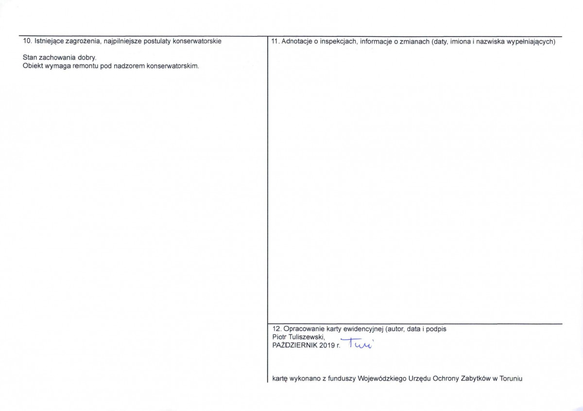KEZN - Karta obiektu niewpisanego do rejestru, skan nr 2
