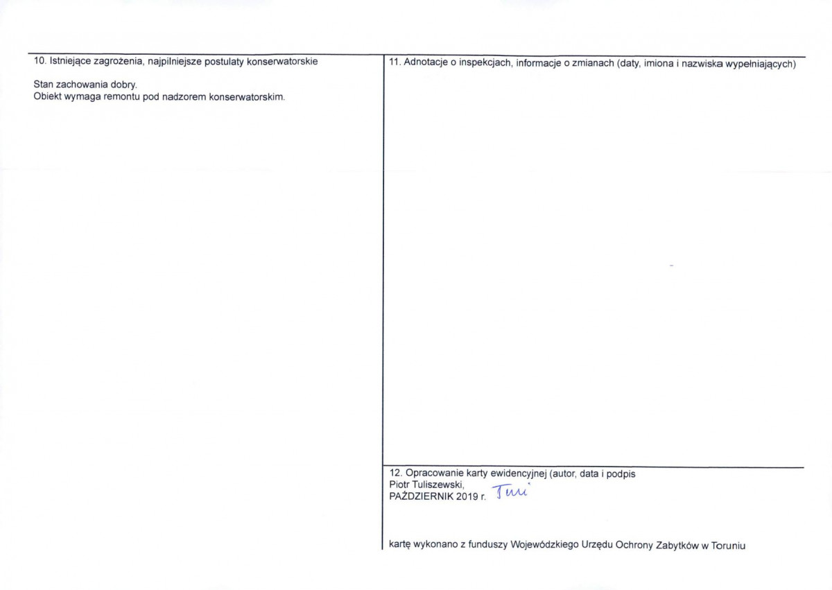 KEZN - Karta obiektu niewpisanego do rejestru, skan nr 2