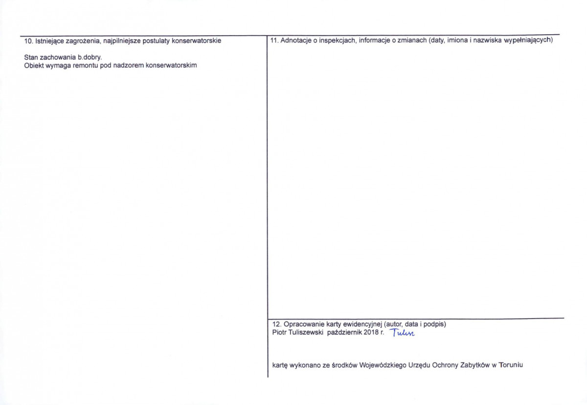 KEZN - Karta obiektu niewpisanego do rejestru, skan nr 2
